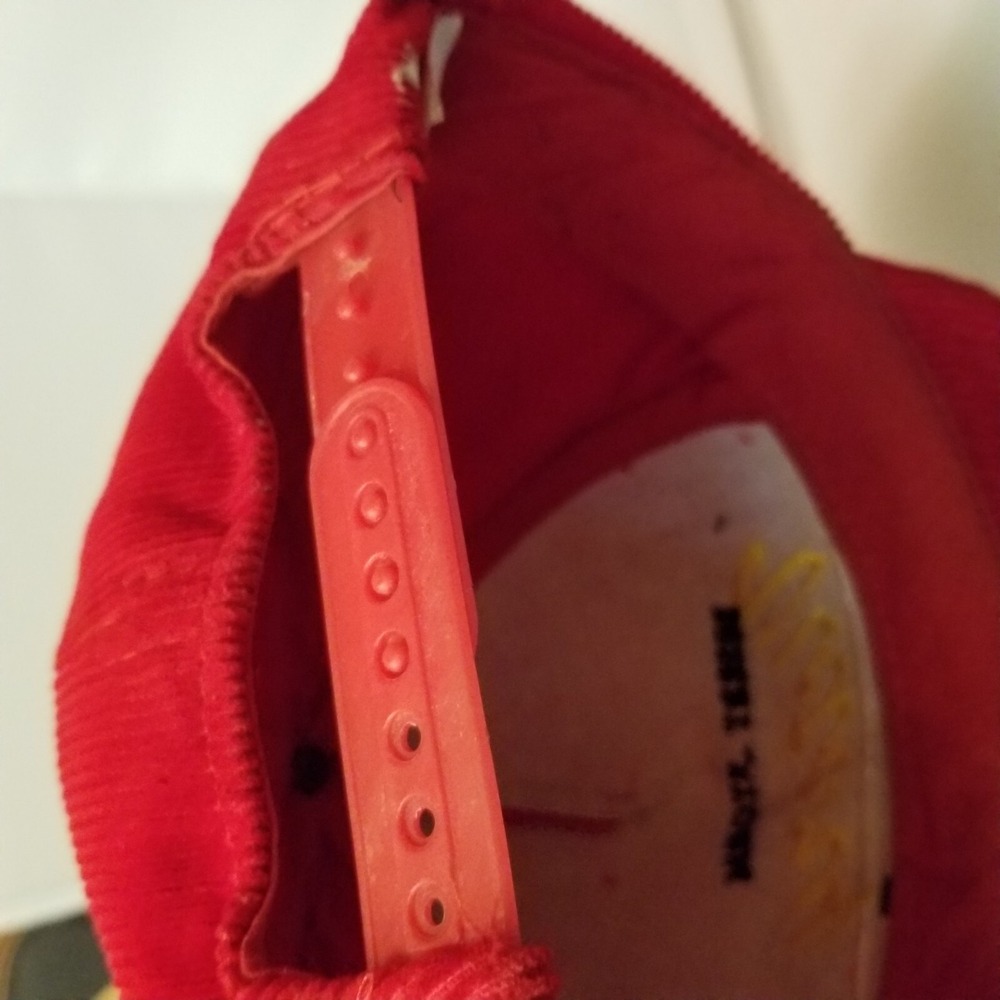 Vintage Desert Storm VICTORY WElcome HOME TROOPS Corduroy SnapBack Strap Red Hat - Picture 9 of 14